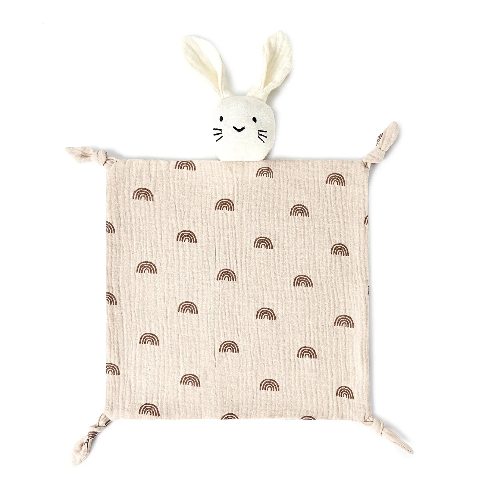 Doudou lapin en gaze de coton
